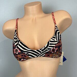 Billabong Sun Tribe Reversible Bikini Top Size Large Trilet NWT